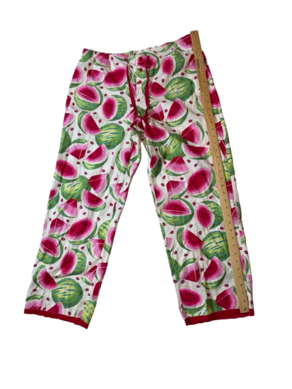 Nick & Nora White Watermelon Ladybug Print Pajama Lounge Pants Women’s L - Picture 2 of 7
